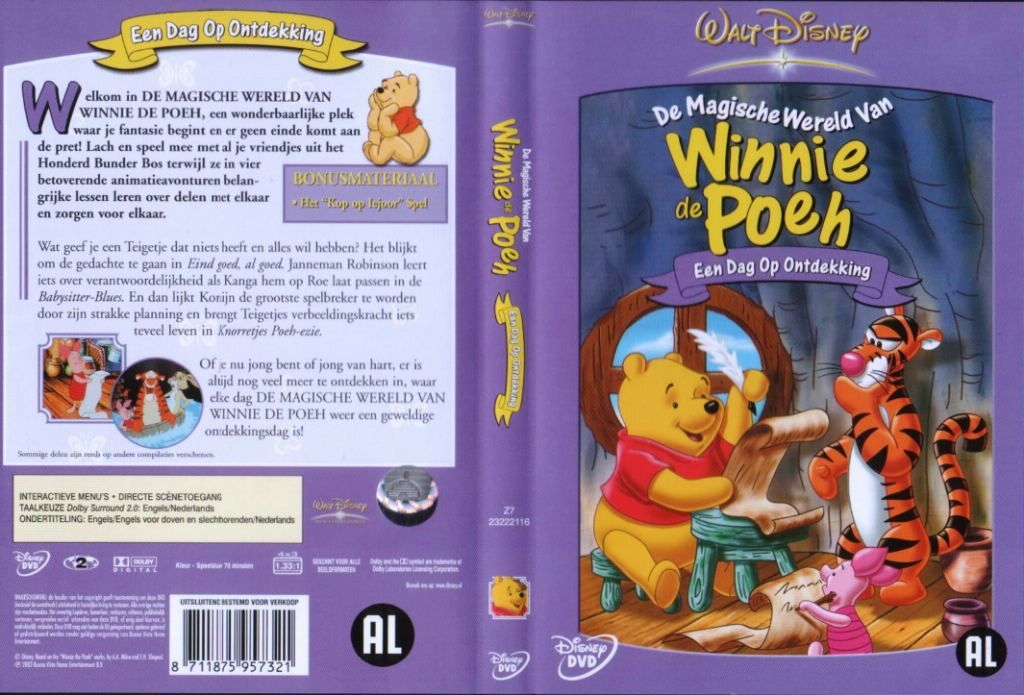 Winnie De Poeh Een Dag Op Ontdekking DVD NL | DVD Covers | Cover ...