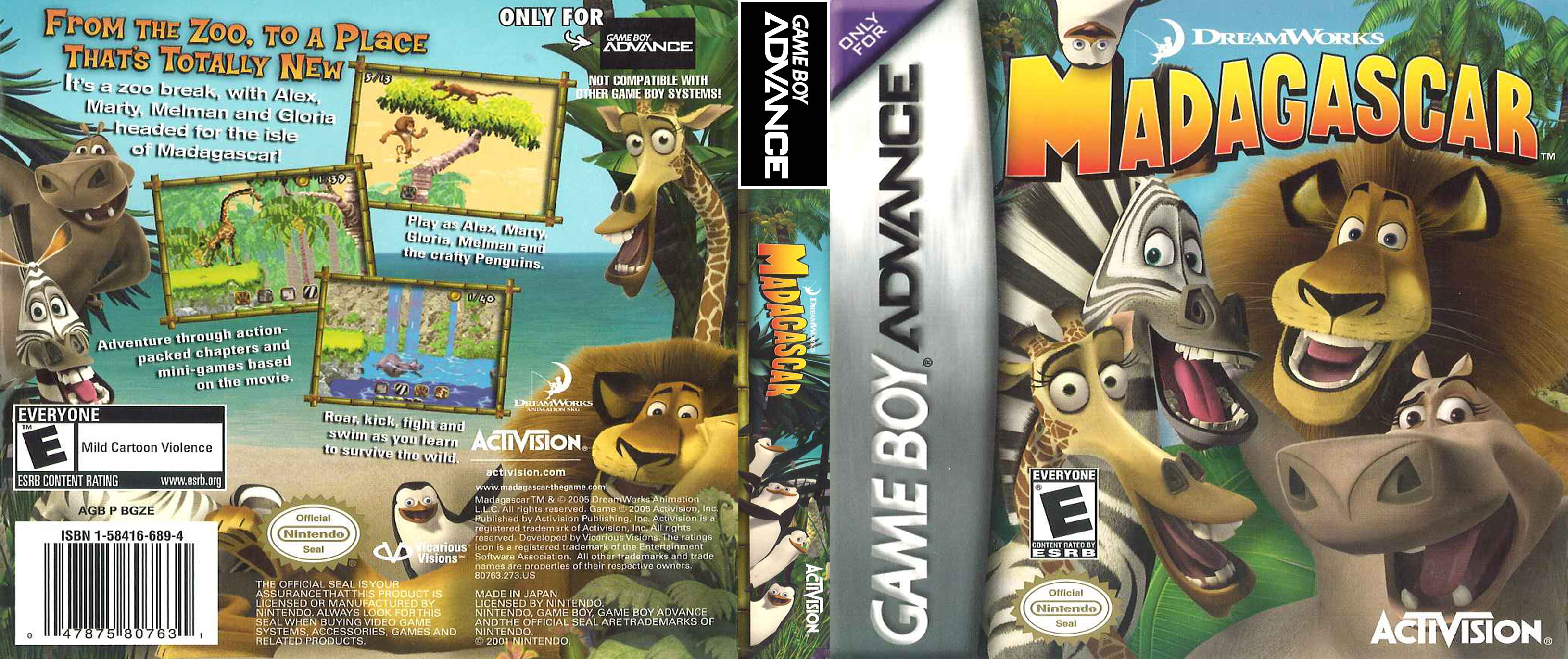 Madagascar | Gameboy Advance Covers | Cover Century | Over 1.000.000 Album  Art covers for free