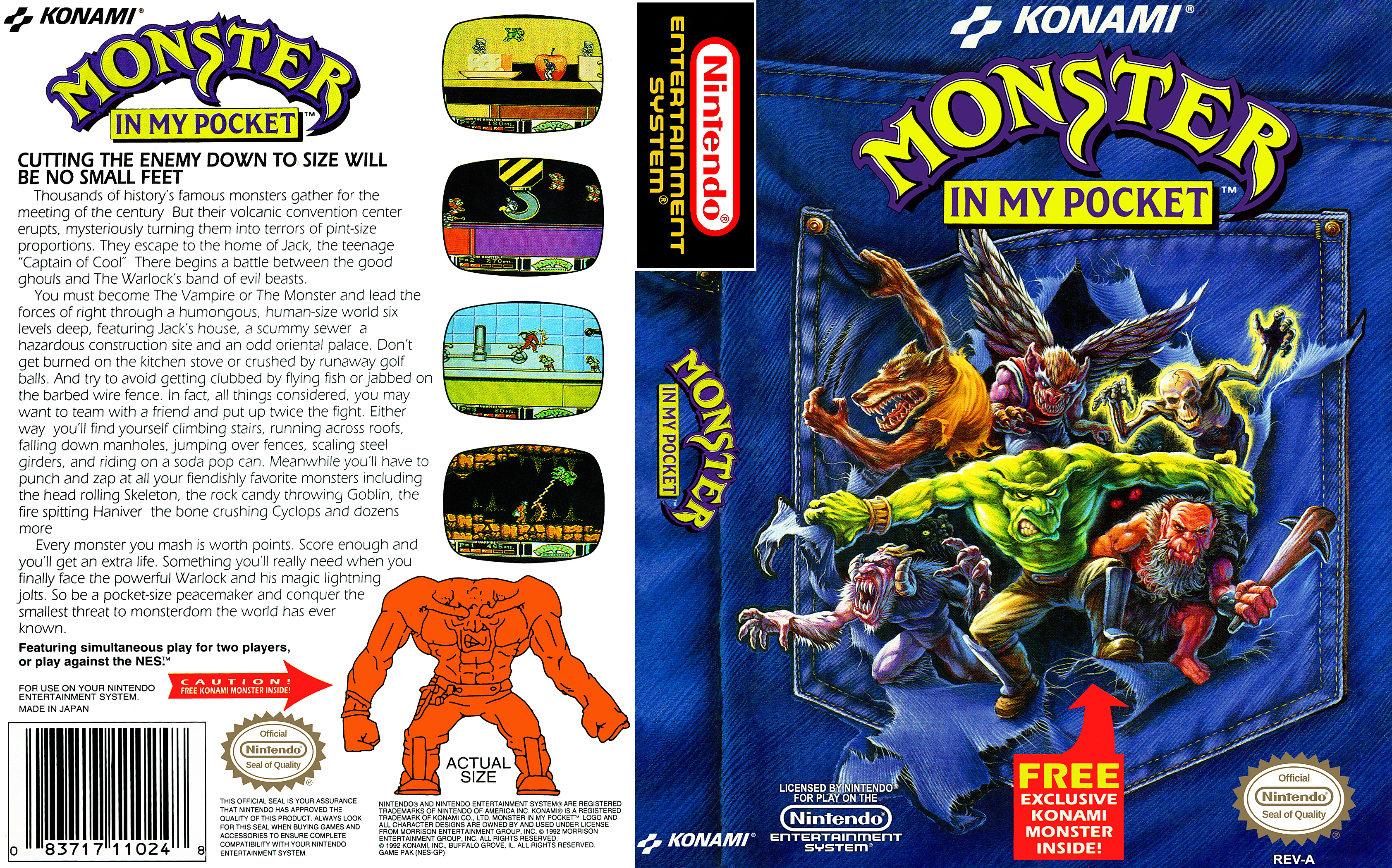 Monster In My Pocket Nes Covers Cover Century Over 1 000 000 Album Art Covers For Free