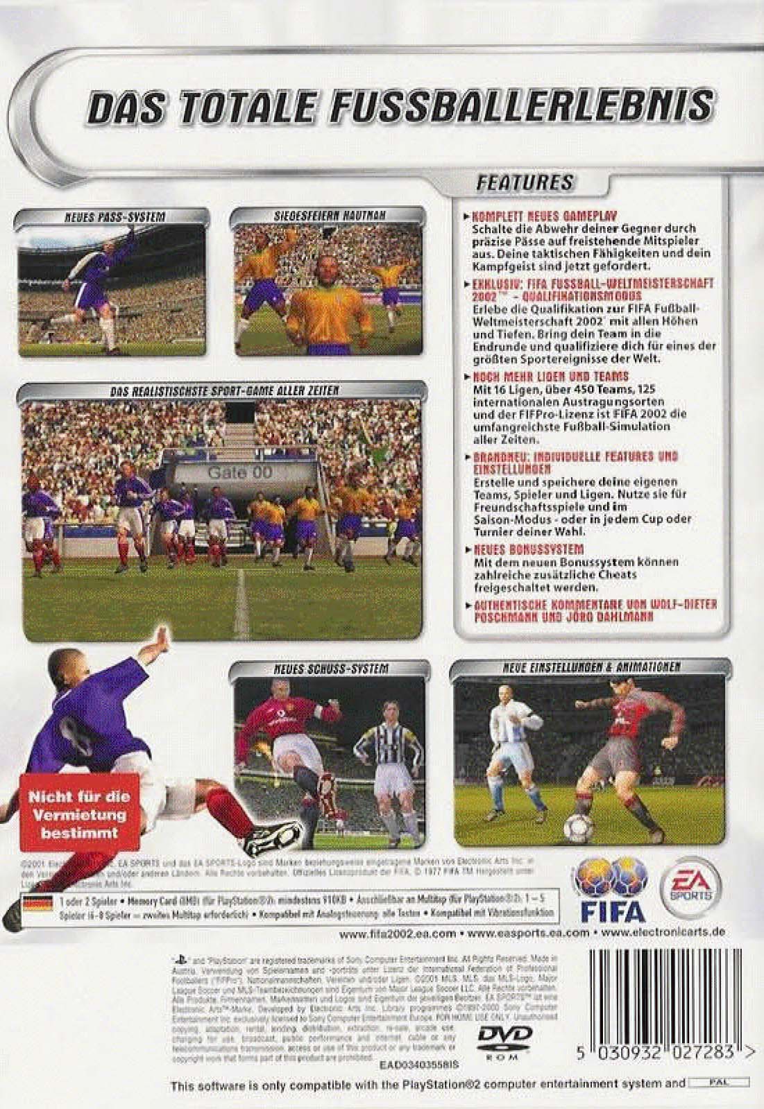 Fifa 2002 PAL(de) Back | Playstation 2 Covers | Cover Century | Over 1. ...