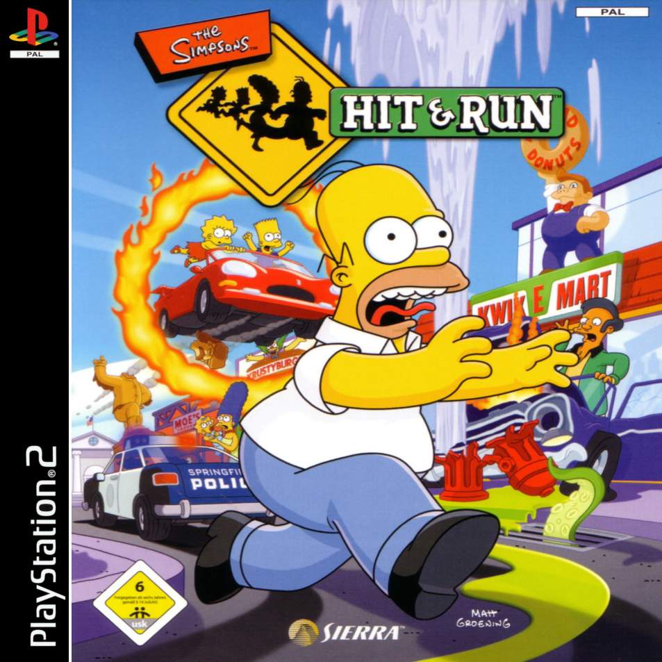 the simpsons hit and run a | Playstation 2 Covers | Cover Century ...