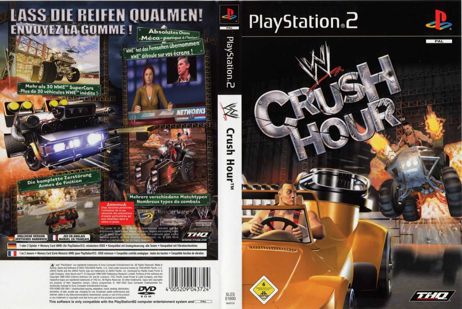 Wwe crush hour playstation 2 game