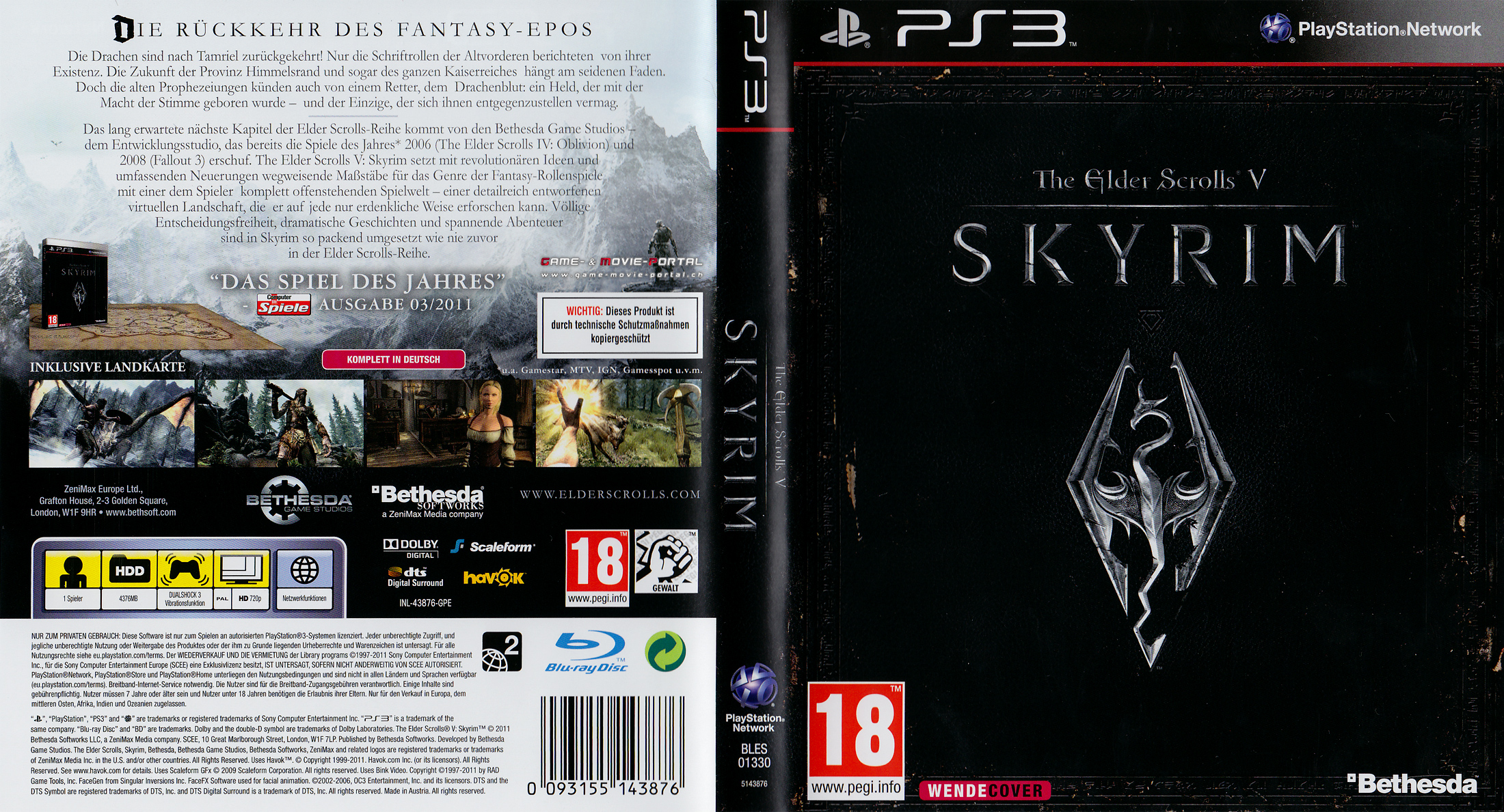 The Elder Scrolls V Skyrim Playstation 3 Covers Cover Century Over 500 000 Album Art Covers For Free