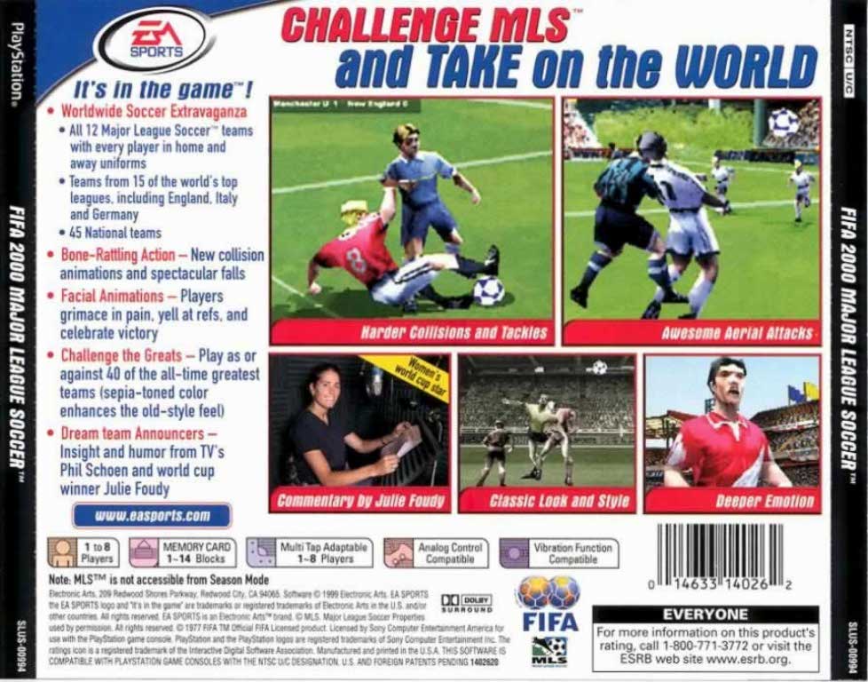 Fifa2000 NTSC PSX BACK | Playstation Covers | Cover Century | Over 1. ...