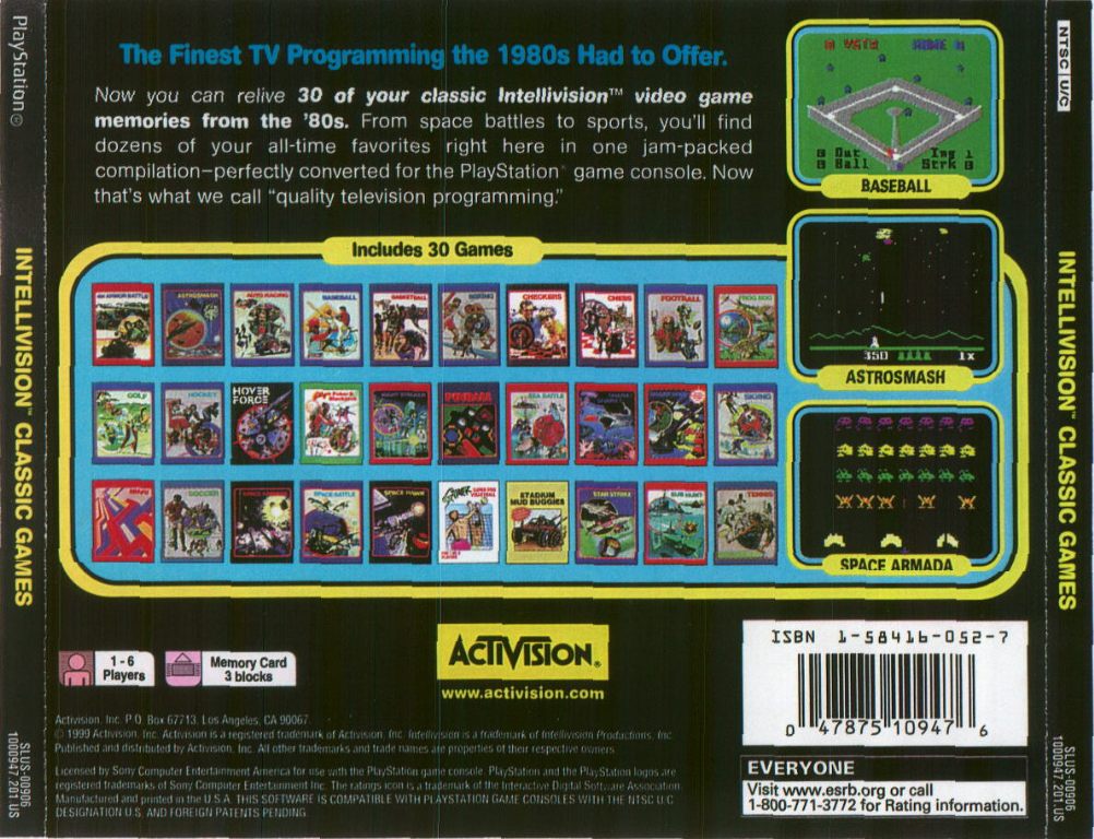 intellivision classic games ps1