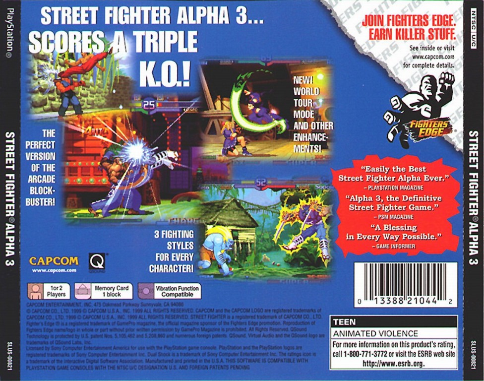 street fighter alpha 2 cover art
