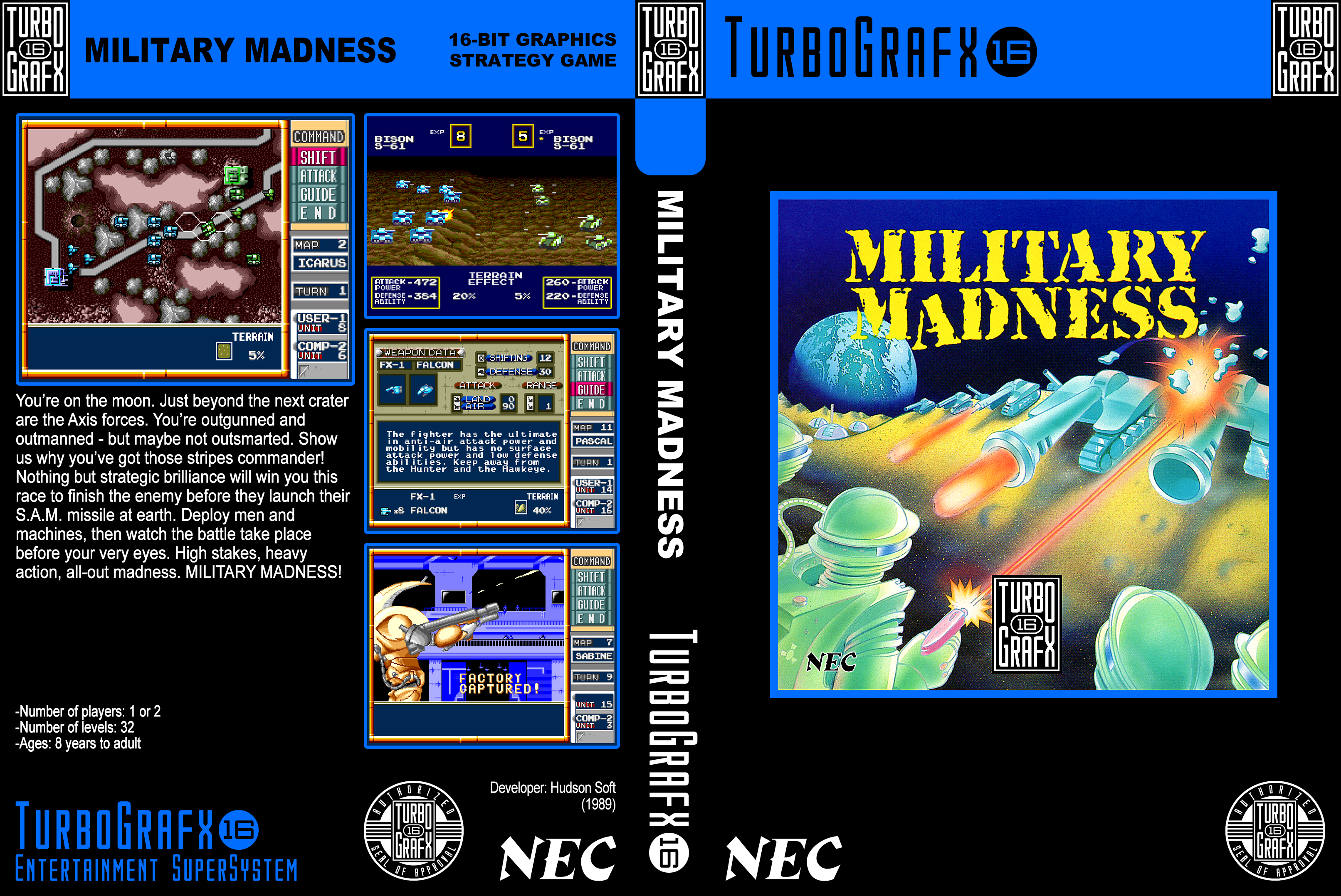 military madness turbografx