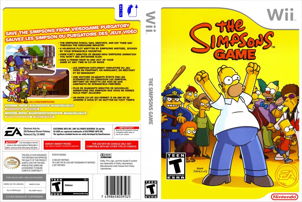 the simpsons game wii