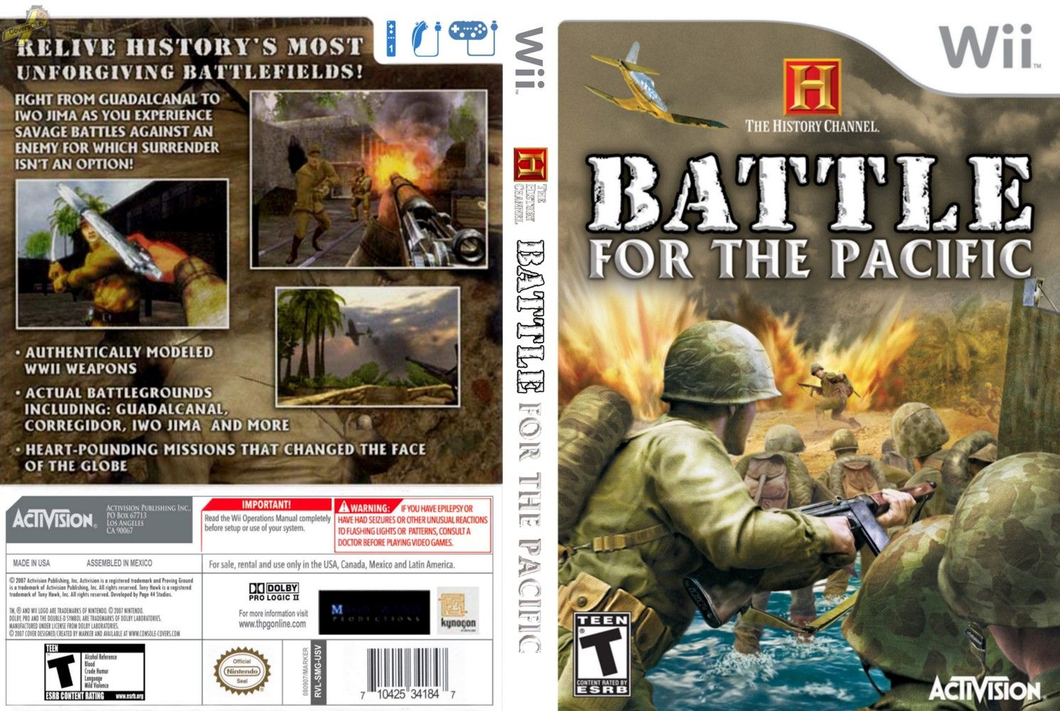 The History Channel Battle For The Pacific PAL Wii FULL | Wii Covers ...