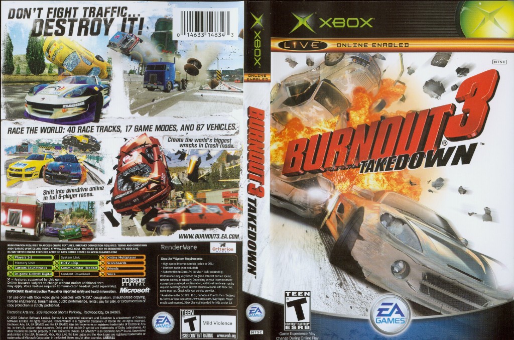 Burnout 3 Takedown NTSC XBOX FULL | XBOX Covers | Cover Century | Over ...